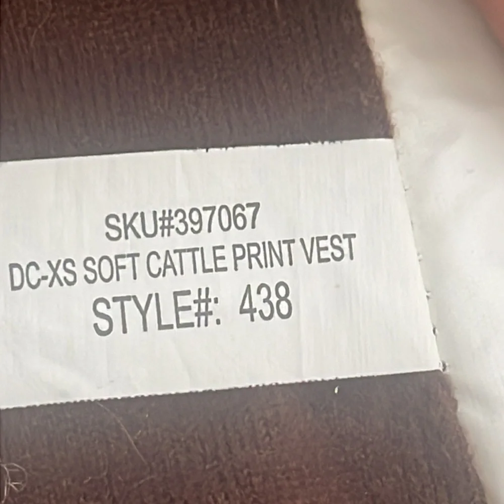 Dickens pet dog vest soft cattle print clothing outerwear size XS